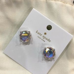 Kate Spade ♠️ silver gum drone studs round square